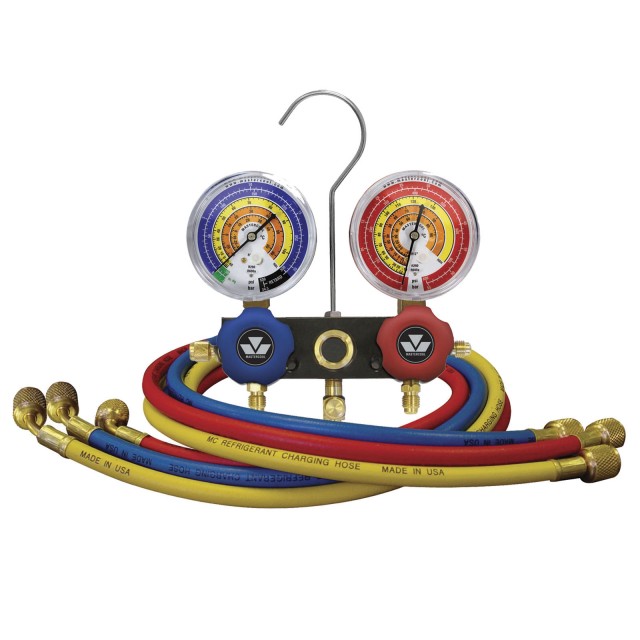 Манометричен блок Mastercool 92661 - R22, R407C, R32, R410A с 3 бр маркучи