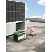 Станция за събиране и зареждане на фреон WIPCOOL MRM75 с двубутален безмаслен компресор за R32, R410A, R134a и R1234yf.